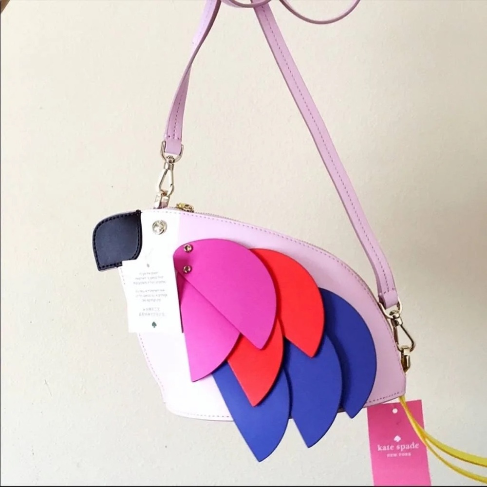 Kate Spade Bags Kate Spade Flock Party Parrot Crossbody Bag NWT